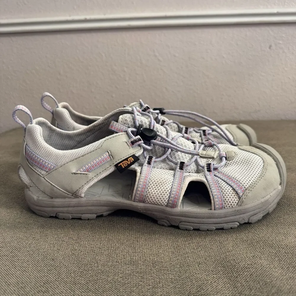 Teva Sandals Kids Youth Size 6 Manatee Hiking Water Shoes Grey Purple Closed Toe